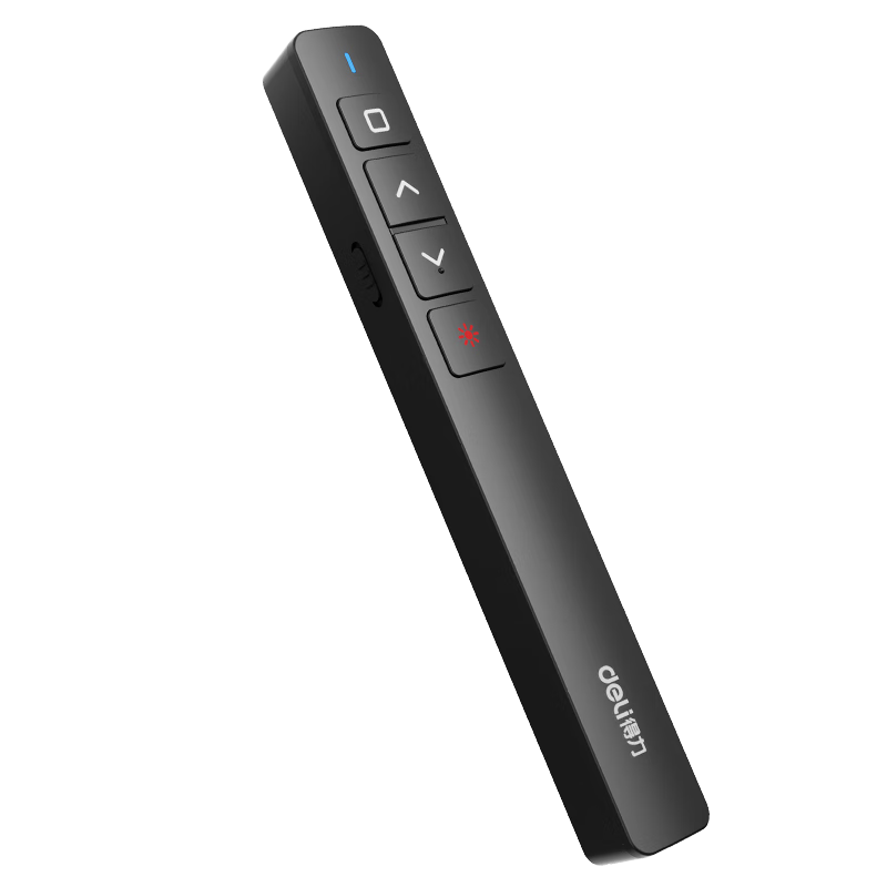 Deli Presentation Remote for Teachers, PPT Laser Pointer, Laser Pointer for Lectures, Wireless Presenter Remote, Courseware Pointer, Cat Teaser Pointer with Red Light, Black MA58