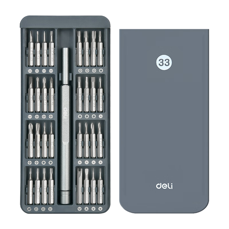 Deli Screwdriver Set, 33-In Laptop Disassembly Tool Kit, Complete Precision Phillips And Flathead Set