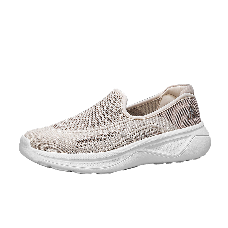 Zulijian Elderly Women's Summer Slip-On Casual Shoes, Loafers for Middle-Aged And Elderly Ladies, Style 8652K in Sand Color, Size 40