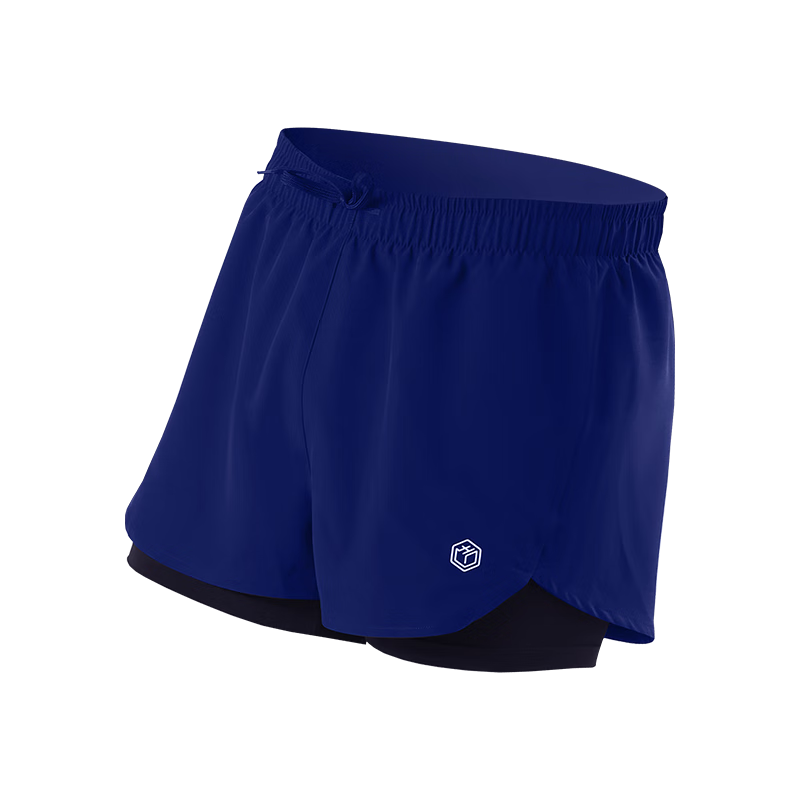 JD Original Men's Swim Trunks, Anti-Embarrassment Swimming Shorts, Square Leg, Double-Layered, Anti-Exposure, Water And Land Dual-Use Beach Shorts, Blue, Size M