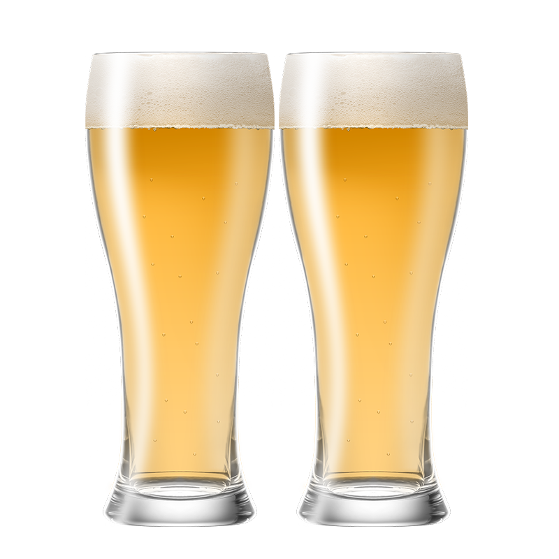 CLITON Waist-Slimming Beer Glasses Home Glass Water Cups Large Capacity 420ml Beer Mugs Bar Restaurant Beverage Juice Cups 2pcs