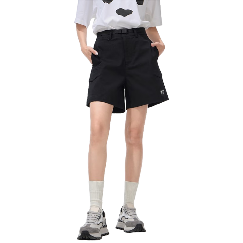 CAMEL Panda Collaboration Outdoor Women's Casual Shorts, Cool-Feeling Sports Running Breathable Quick-Dry Five-Point Pants 4168