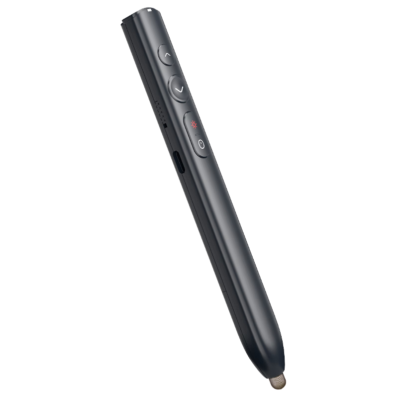 Deli Digital Dual Laser PPT Presenter with Writing Function, Built-In 32GB USB Drive, Remote Control up to 100 Meters, Magnetic Attachment, Smart Charging Laser Presenter MA221