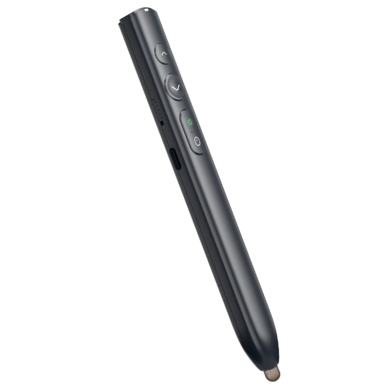 Deli Digital Dual Laser PPT Presenter with Writing Function, Built-In 32GB USB Drive, Remote Control up to 100 Meters, Magnetic Attachment, Smart Charging Laser Pointer MA221-G