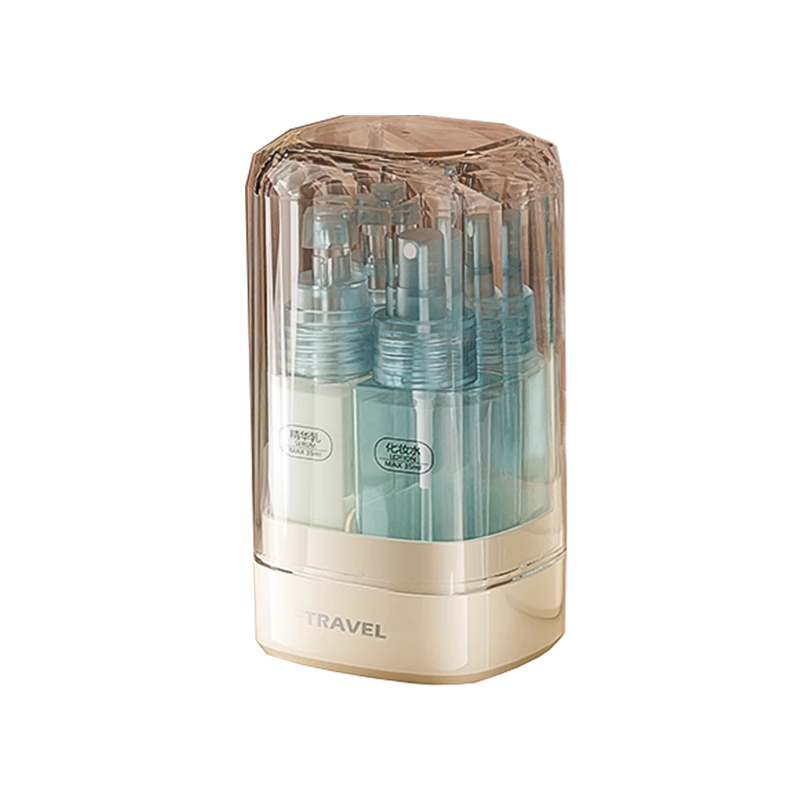Etravel 5-In Storage Set: Lotion Bottles, Toiletry Cups, Cosmetic And Shampoo Sample Bottles, Gray