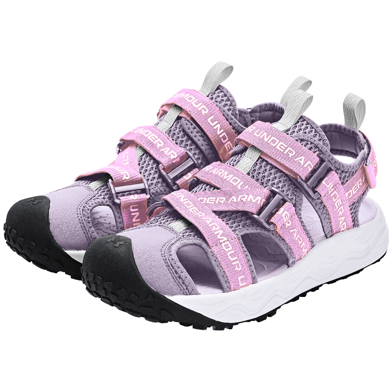 Under Armour Children's Sandals for Spring And Summer, Boys And Girls, Big Kids, Soft Sole, Non-Slip, Sports Outdoor, Stream Trekking, Wet And Dry Dual-Use Closed-Toe Sandals