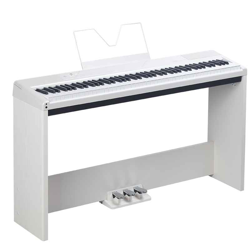 MEDELI Digital Piano SP-C120 Heavy Hammer 88-Key Weighted Portable Digital Piano, White Keyhead + White Stand