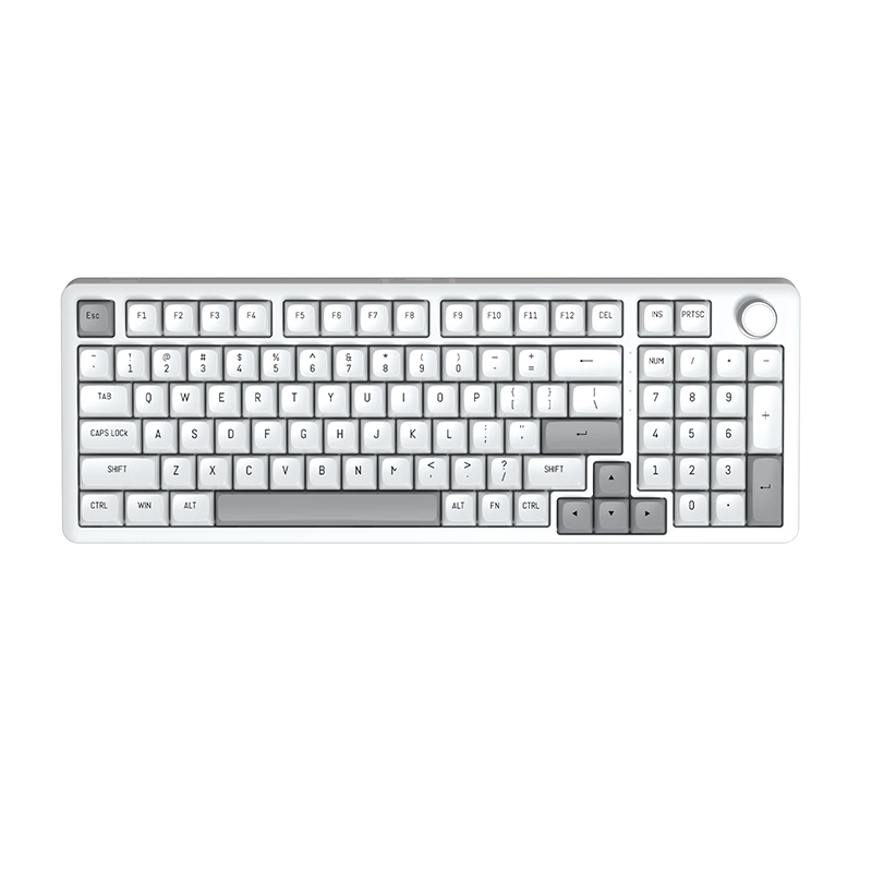 HP K10G-98L Custom Mechanical Keyboard, Four-Layer Sound-Absorbing Cotton Filling Wired Keyboard Gasket Structure, 98-Key Layout with Knob, Full Hot-Swappable