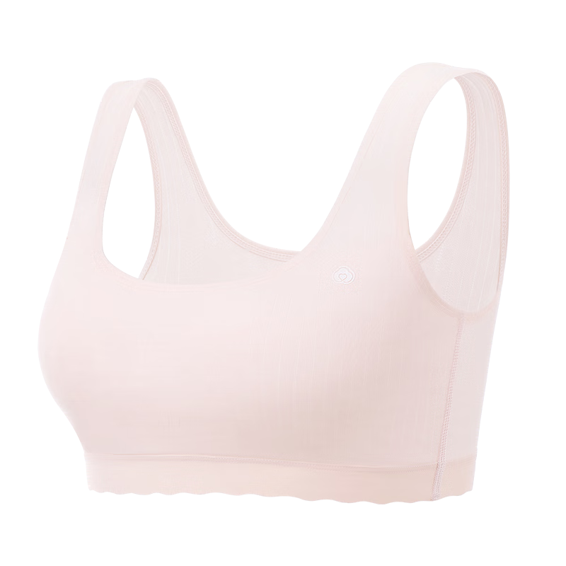 PurCotton [Xiao Waolang] Girls' Underwear Bra, Puberty Breathable Children's Underwear, Ages 6-12, Early Development, Self-Operated