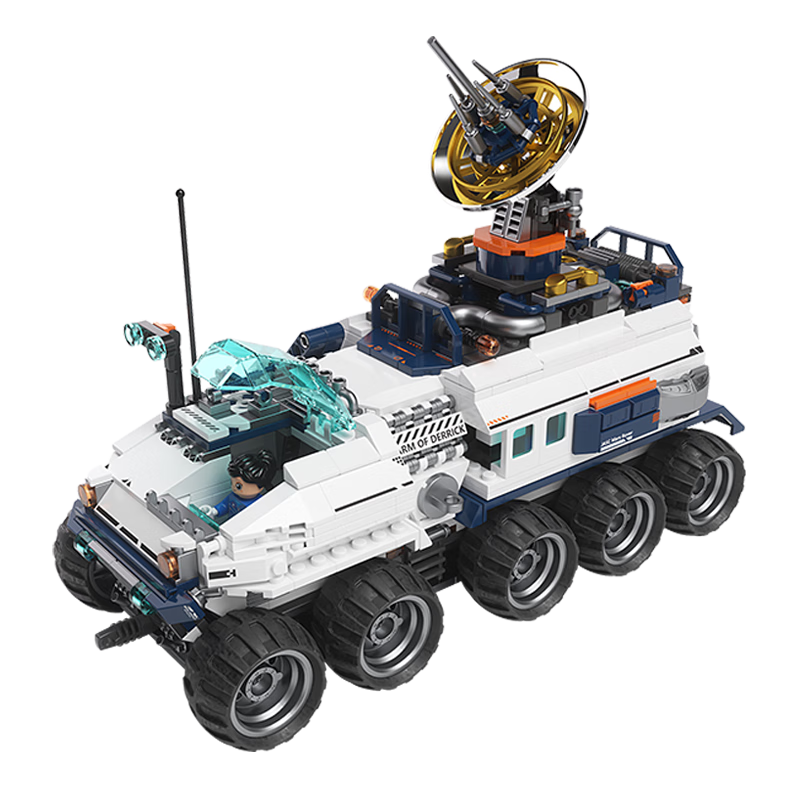 JAKI Building Block Assembly Dawn Detection Vehicle Model Children's Toy Birthday Gift for Boys And Girls Ages 6-12