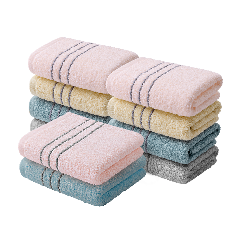 Grace Towels, 7A Antibacterial Household Absorbent Face Towels for Adults, Pure Cotton Couple's Face Towels for Sports, Pack of 10