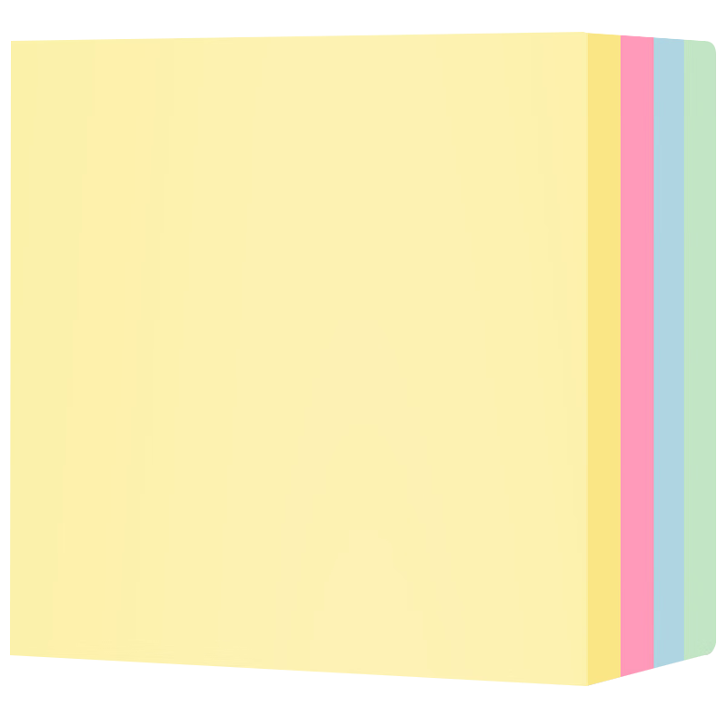 COMIX [Best-Selling Product] 400 Sheets 4-Color Simple Sticky Notes, 76*76mm Notepad/memo Pad/reusable Notes, Student Stationery, Office Supplies EC202