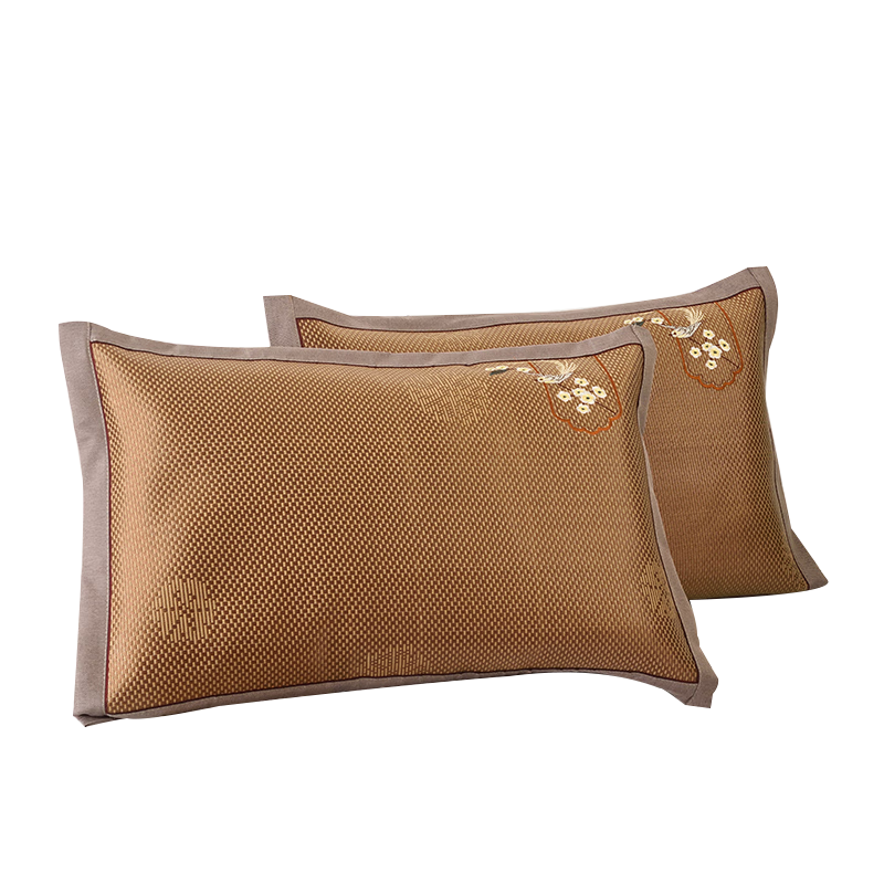AVIVI Pillowcase, Summer Cooling Mat, Rattan Mat, High-End Pillow Cover, One Pair, Phoenix Ice Rattan, 48*74cm
