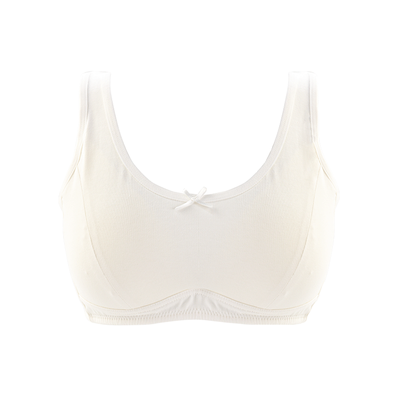 Ailier&ouluola Teenage Bra for High School Girls, Ages 16-18, Puberty Stage, Pure Cotton, Three-Stage Development, 80B Cup