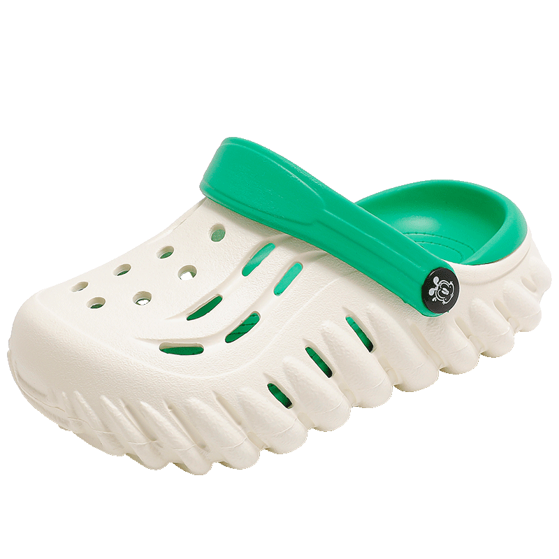 BOBDOG Boys' Soft Sole Sandals Summer Children's Clogs 117642161 Beige/Grass Green Size 38-39