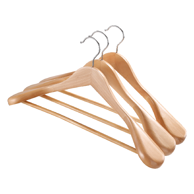 MARYYA Solid Wood Hanger, Wide Shoulder Non-Marking Suit Coat Hanger, Thickened Adult Clothes Support