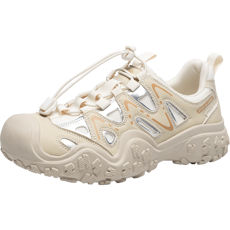 ZHR Women's Hiking Shoes, Casual Outdoor Sports, Lightweight River Tracing Shoes, Versatile Patchwork Women's Shoes, G683, Apricot Color, Size 38