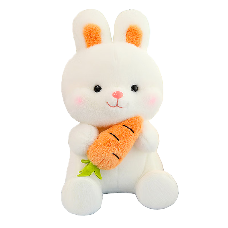WELTSTON Plush Toy Doll Stuffed Animal Comforting Pillow Birthday Gift for Girls, Little White Rabbit Stuffed Animal