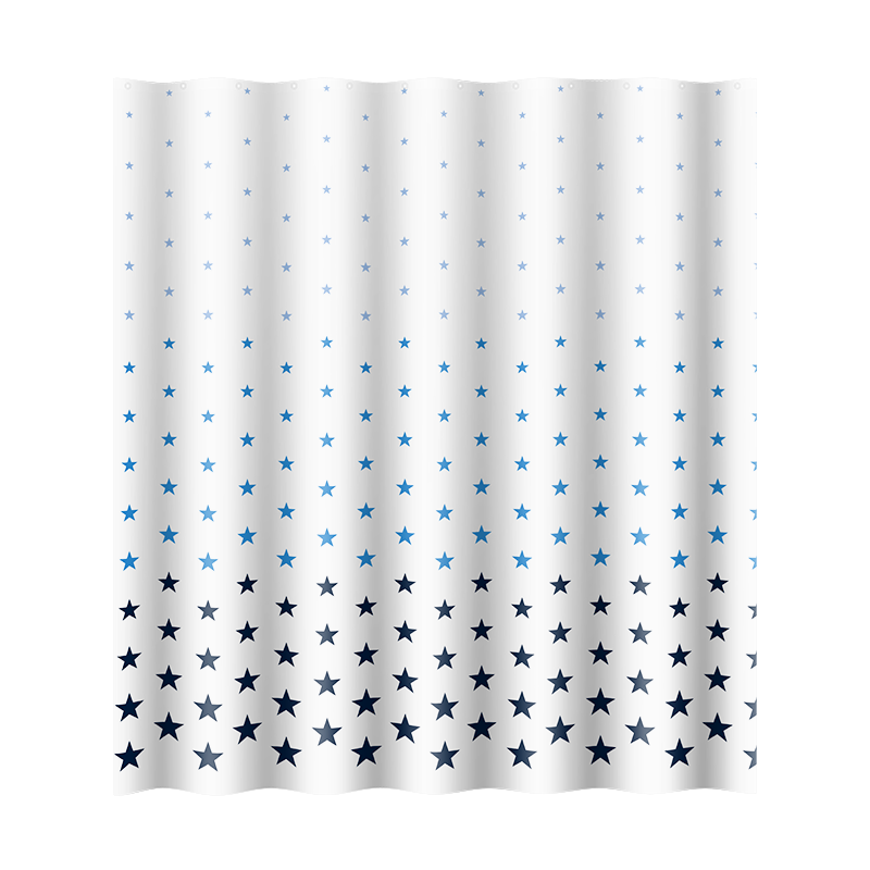 RIDDER Shower Curtain, Waterproof And Mold-Resistant, PEVA Material with Hooks, Wall-Mounted, 180*200CM, Bathroom Curtain, Shower Partition, Toilet Room