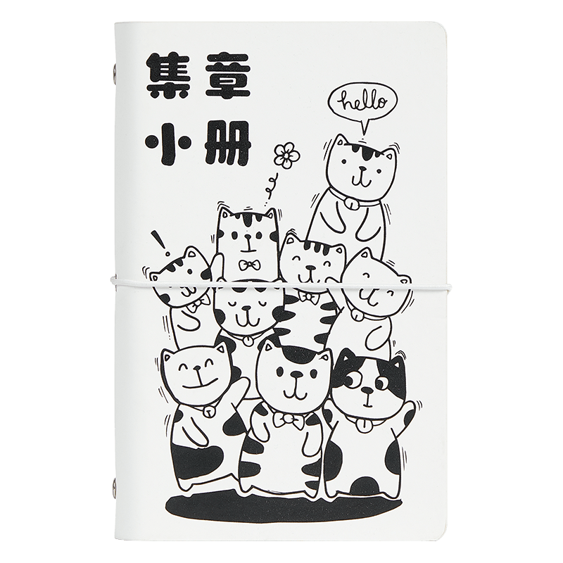 Jiaranheng Travel Stamp Collection Notebook, Blank Pages A6 Size, Stamp Collection Book, Loose-Leaf Notebook, Beijing Palace Museum Tourist Spot Journal, Souvenir, White Color