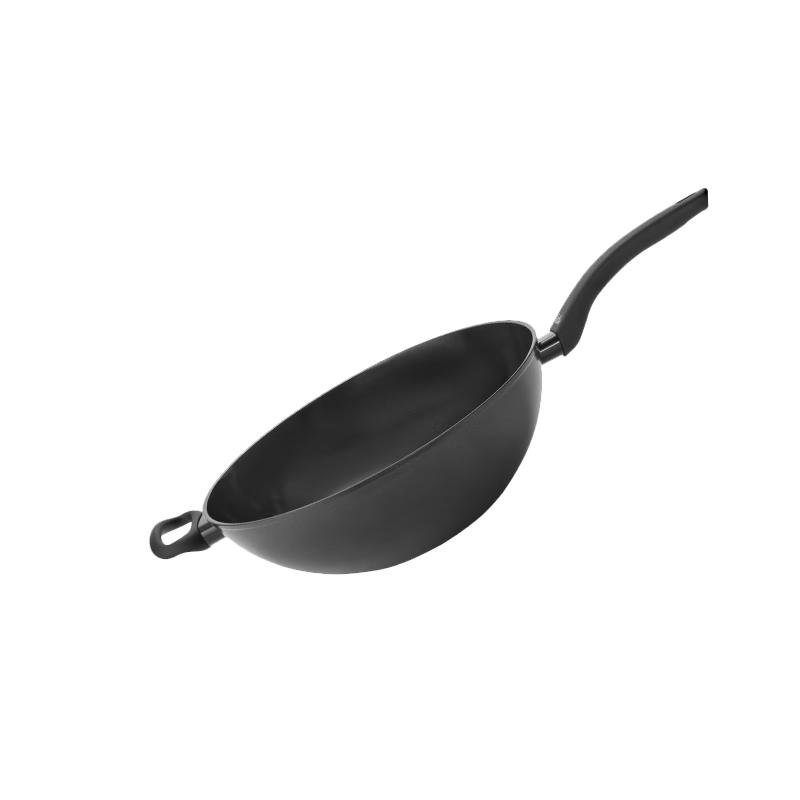 Feishile Ceramic An Series Non-Stick 32cm Wok with Fluorine-Free Ceramic Coating, Large Diameter Deep Frying Pan, Compatible with Gas And Induction Cooktops