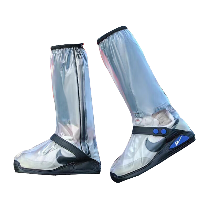 Warrior Rain Shoe Covers for Men, Women And Children, Thickened Wear-Resistant Waterproof Non-Slip Rain Shoe Covers HXL239 Transparent 2XL