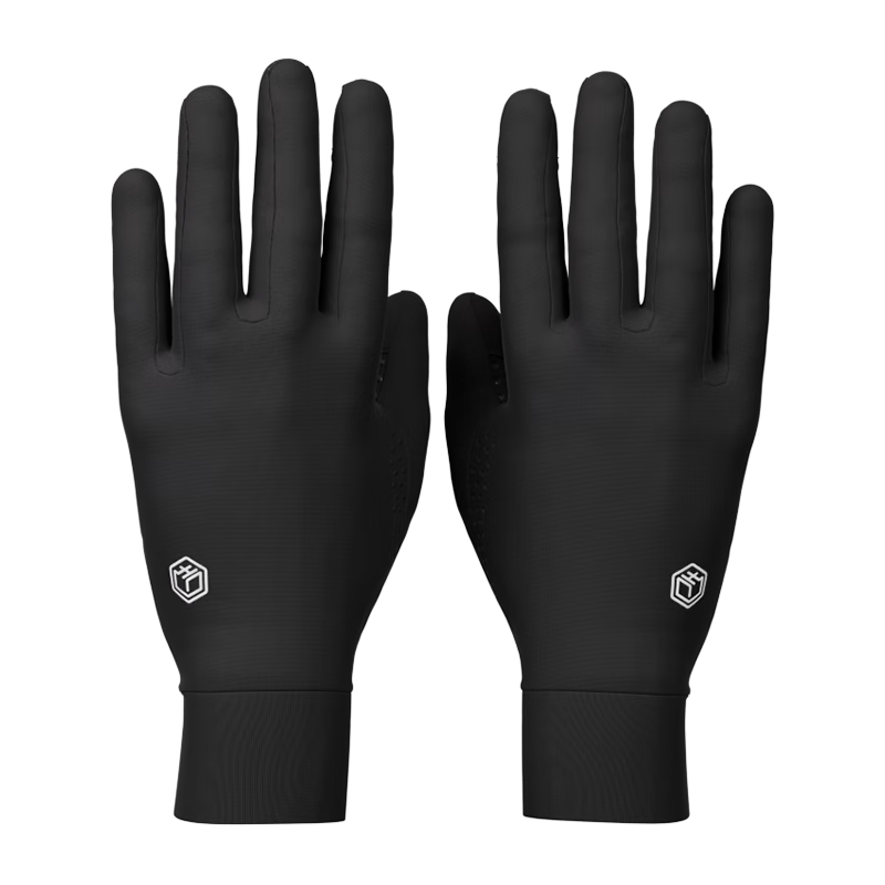 JD Original Sun Protection Gloves for Cycling, Ice Silk Cool Feeling Autumn Season, Bicycle Electric Bike Men Women Outdoor UV Protection, Black L
