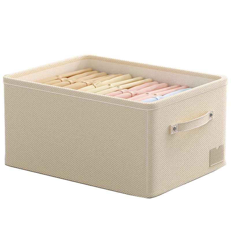 Jiabangshou Clothes Storage Box, Fabric Clothing Organizer, 18.5L Stackable, Seasonal Storage, Suitable for Small Apartments, Storage Basket, Single Pack, Wardrobe Organizer, Layered Storage Solutio