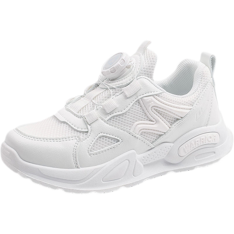 Warrior Children's White Sneakers, Casual Sports Shoes for Boys And Girls, Dad Shoes WZ(CL)-0679 White Size 30