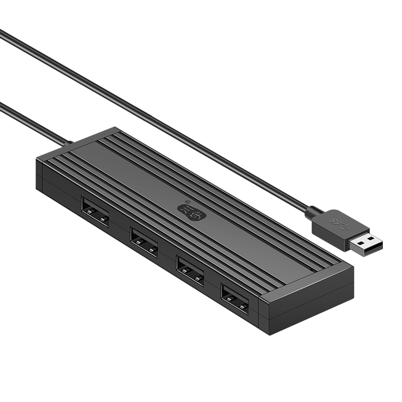 Chuanyu USB Hub with Four Ports 2.0 Expansion Dock, Multi-Port Adapter Extension Cable for Laptops And Desktop Computers, Keyboard And Mouse, 120CM
