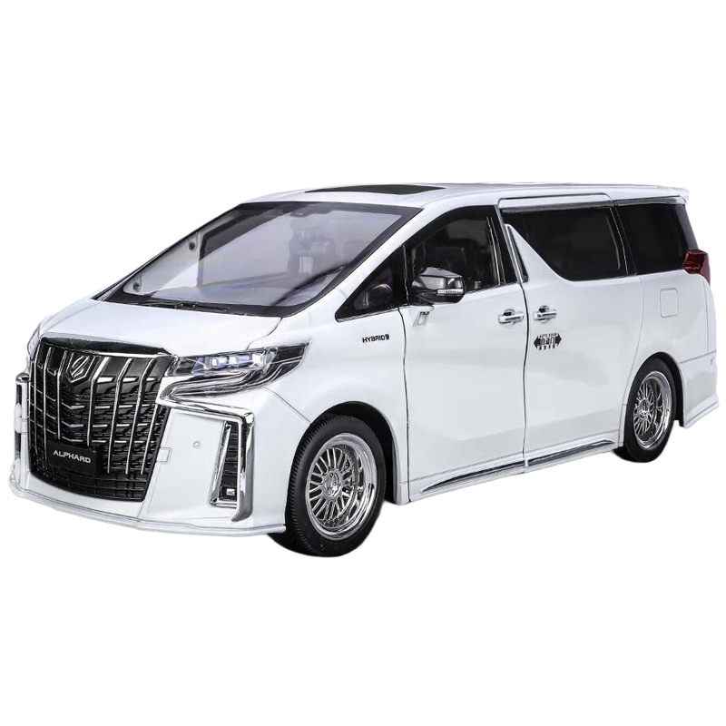 Heimanba Erfa White 1:18 Business Car Model, Realistic Alloy Children's Toy Car, Model Toy Decoration, Toy Car