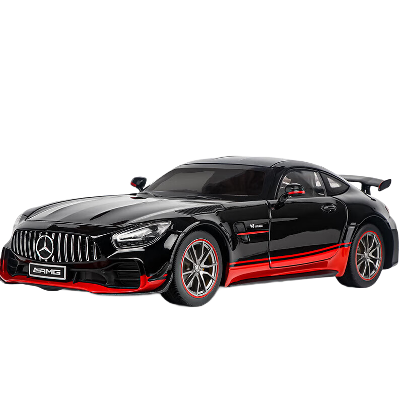 Heimanba Mercedes-Benz GTR1:18 Black Knight Car Model Toy for Children, Alloy Car Model Collectible Display Piece Gift