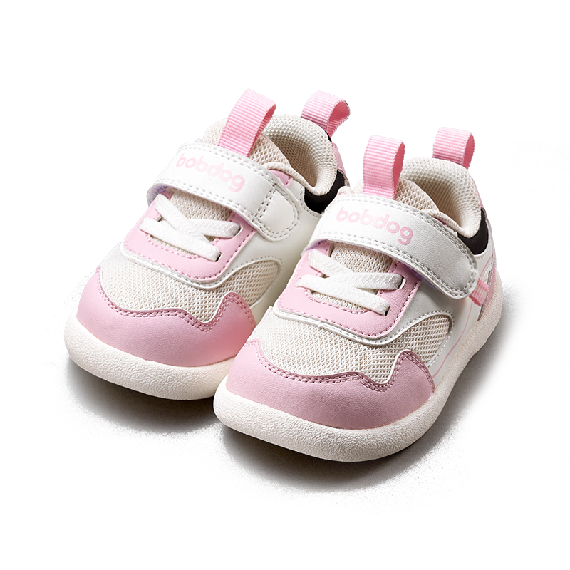 BOBDOG Toddler Shoes for Boys And Girls, Spring Non-Slip Functional Shoes for Baby Walking, Infant And Child Shoes, Shell Pink, Size 26