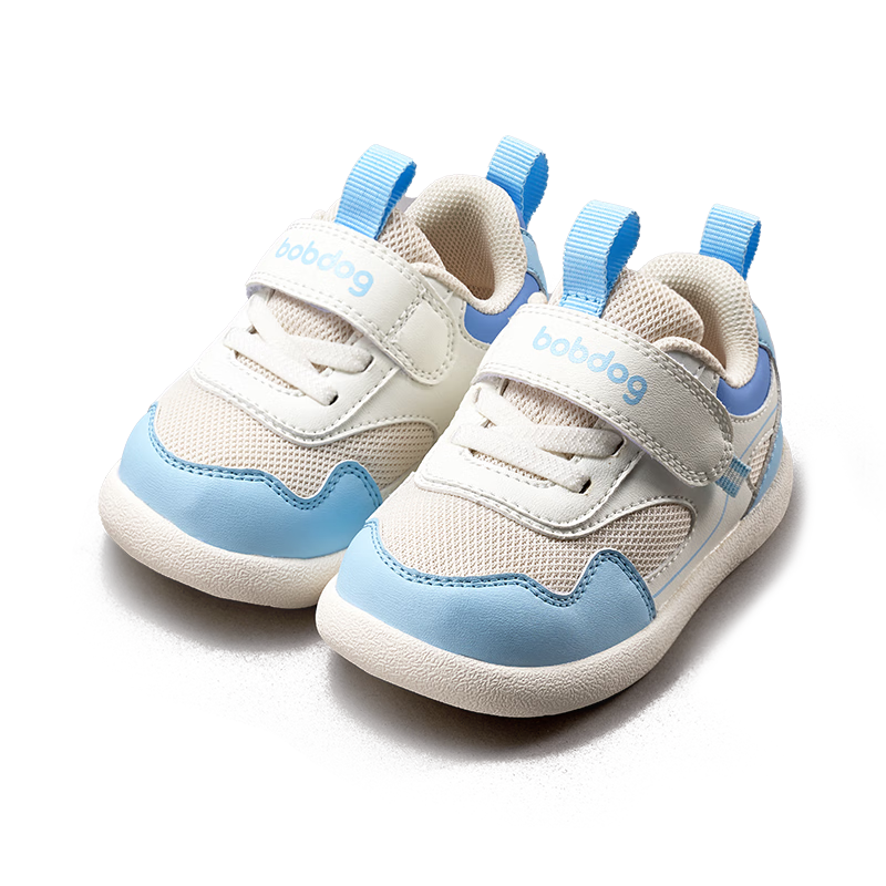 BOBDOG Toddler Shoes for Boys And Girls, Spring Non-Slip Functional Shoes for Children's Walking Practice, Infant And Young Child Shoes, Sky Blue, Size 24