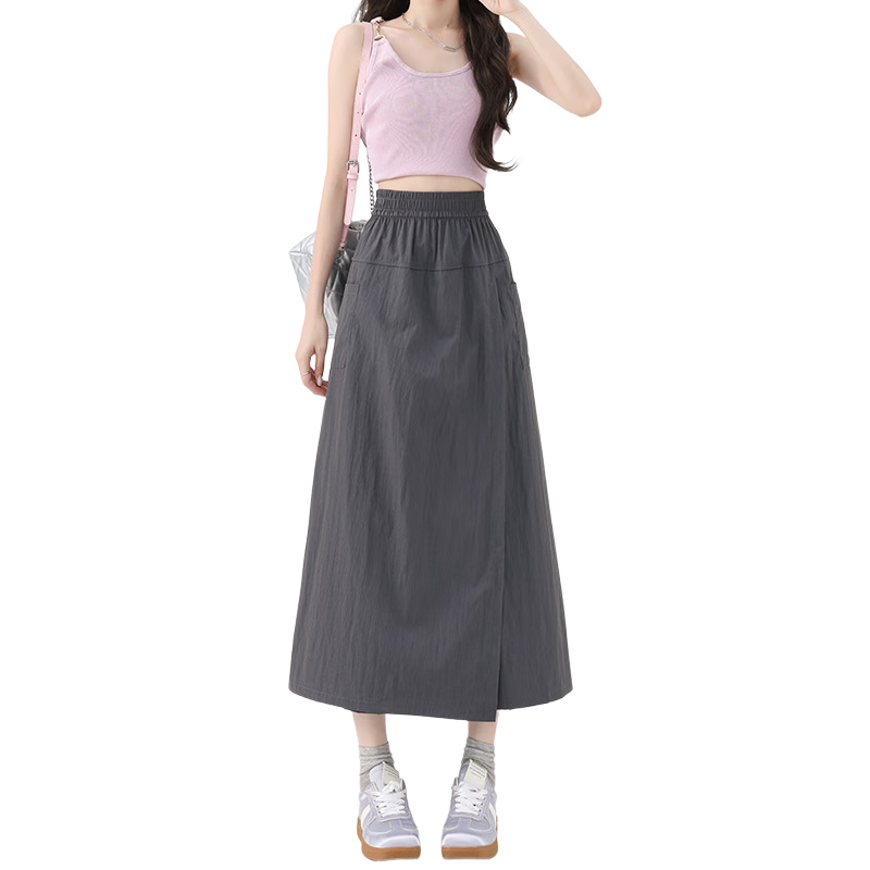 FitonTon Yamamoto Workwear Skirt Pants for Women, 2025 Popular High-Waisted A-Line Bodycon Skirt Wide-Leg Trousers for Wome
