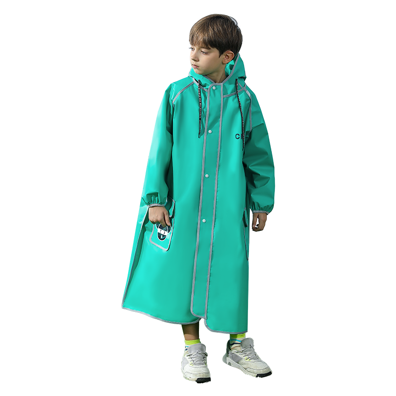 Moremerry Children's Raincoat for Boys And Girls with Backpack Space, Full Body Waterproof Poncho for School Children, Songcuxiang, 2XL