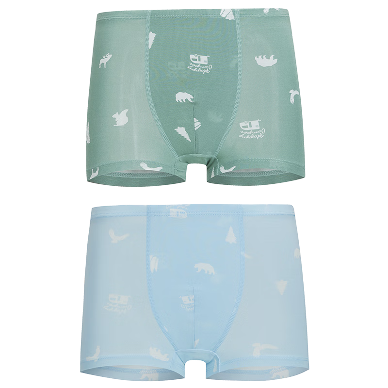 Aimer Kids Boys' Modal Mid-Rise Boxer Briefs, Youth All-Season Underwear, Camping Shorts, Size 150