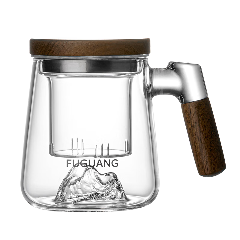 Fuguang Tea Infuser Cup High Borosilicate Glass Separation Office Tea Cup Fairness Cup 500ml