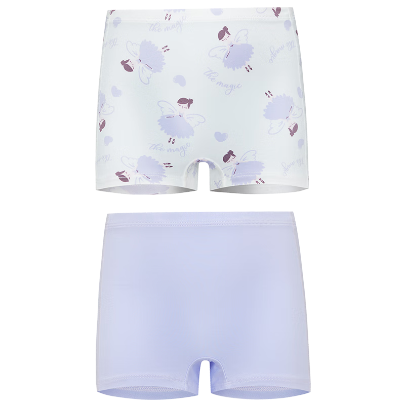 AIMER KIDS Girls' Modal Mid-Rise Boyshort Underwear, All-Season Printed Panties for Girls, Fairy Style, Size 120