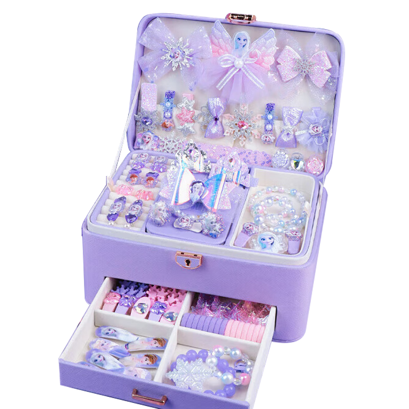 Disney Elsa Princess Children's Jewelry Box Toy for Ages 8-14, 12-Year Girl, 6-12 Birthday Gift Elsa Hair Accessories 10