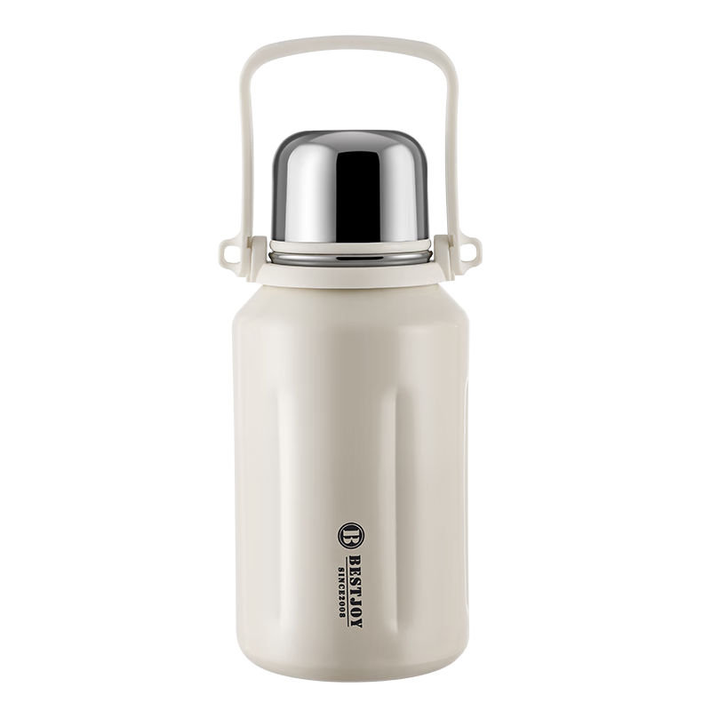 FUGURNG BESTJOY Insulated Mug Large Capacity Outdoor Sports Portable Student Tea Cup 316 Stainless Steel Handheld Cup White 1000ml