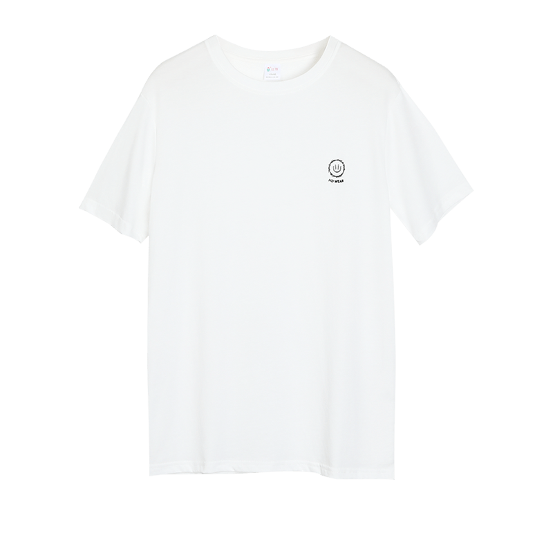 Hodo Men's Summer Pure Cotton Short Sleeve Printed Breathable Base T-Shirt Tech White 180/105