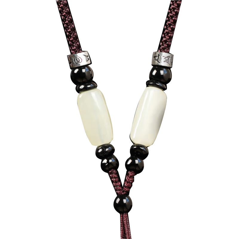 Dijing 925 Silver Pendant Necklace Men's High-End Jade Pendant Hetian Jade Pendant Cord Jadeite Guanyin Necklace Buddha Jade Rope