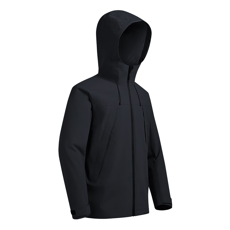 JD Original Chamois 300 Windbreaker with Fleece Inner Layer, Three-In Outdoor Jacket for Men And Women, Warm New Year Coat, Obsidian Black, 3XL