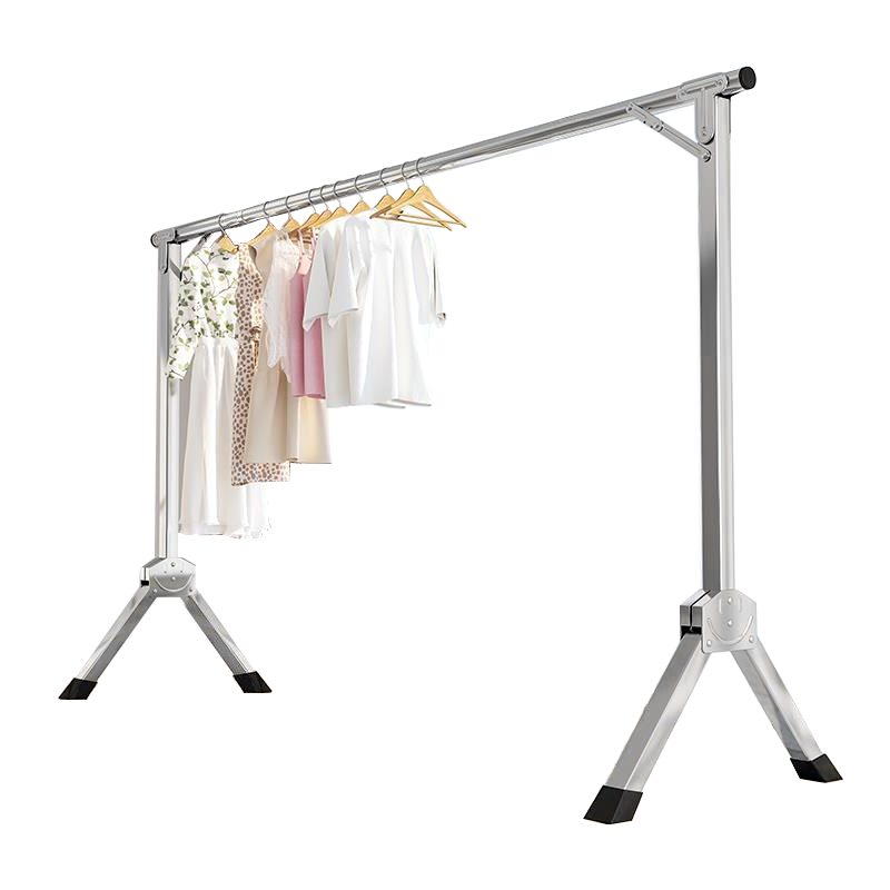 Jingjiayi Clothes Rack Floor Stand [No Installation Required, Extendable to 2 Meters] Indoor Balcony Drying Rack Stainless Steel Foldable Quilt Drying Stand
