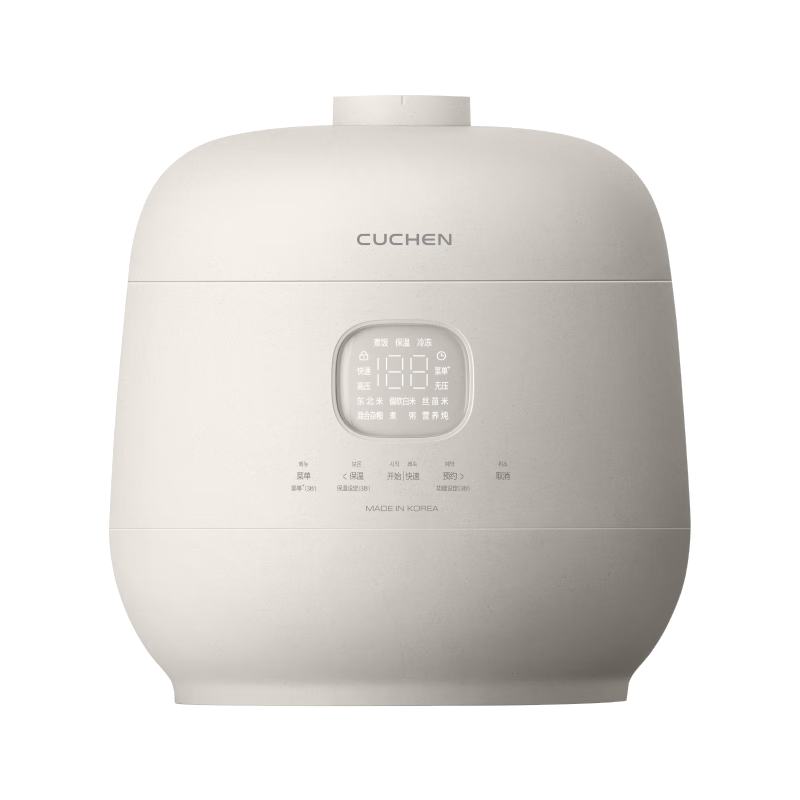 CUCHEN Rice Cooker, Imported from South Korea, 0 Coating, Stainless Steel, 5L Capacity for 5-8 People, IH Three-Dimensional Heating, Dual Pressure Electric Rice Cooker, Electric Pressure Cooker with Dual Inner Pot, Brain Smart Cooker