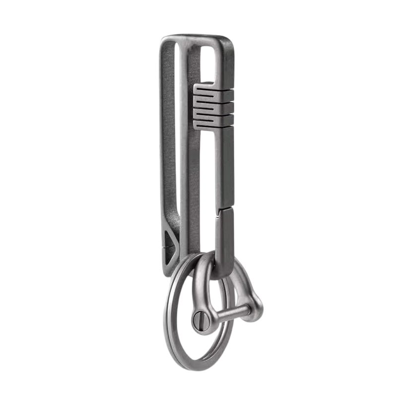 Dijialun Titanium Alloy Belt Car Keychain for Men, Waist-Hanging Sports Pants Keyring Keychain Customized Pendant Waist Belt Buckle