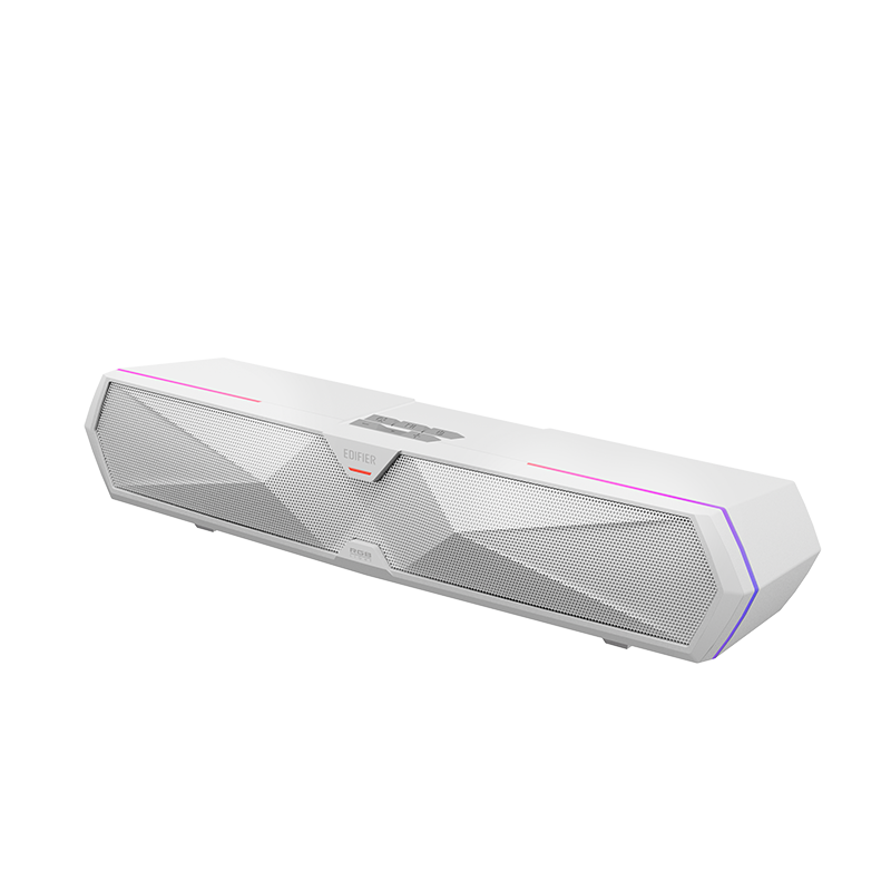 EDIFIER M30 Plus Computer Speakers, Desktop Bluetooth Gaming Speakers with RGB Ambient Light And Built-In Microphone, Matte White