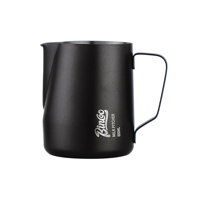 Bincoo Coffee Latte Art Pitcher, Round Spout Milk Frother Cup, Latte Art Tool, Stainless Steel Professional Equipment, Milk Frothing Pitcher