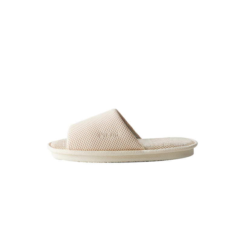 NEIBO [Super Comfortable] Latex Cotton Linen Slippers for Men And Women, Spring And Autumn, Extra Large Size, Non-Slip, Odor-Resistant, Linen Fabric Slippers, Beige, Size 37